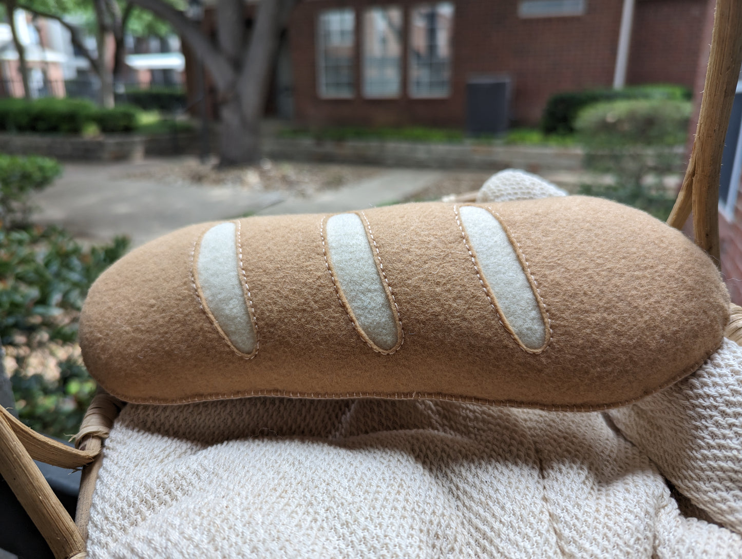 Handmade play food set - Play bread, cheese and croissant