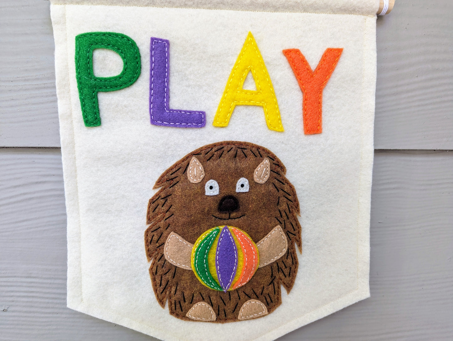 Handmade colorful playroom wall decor | kids room wall hanging