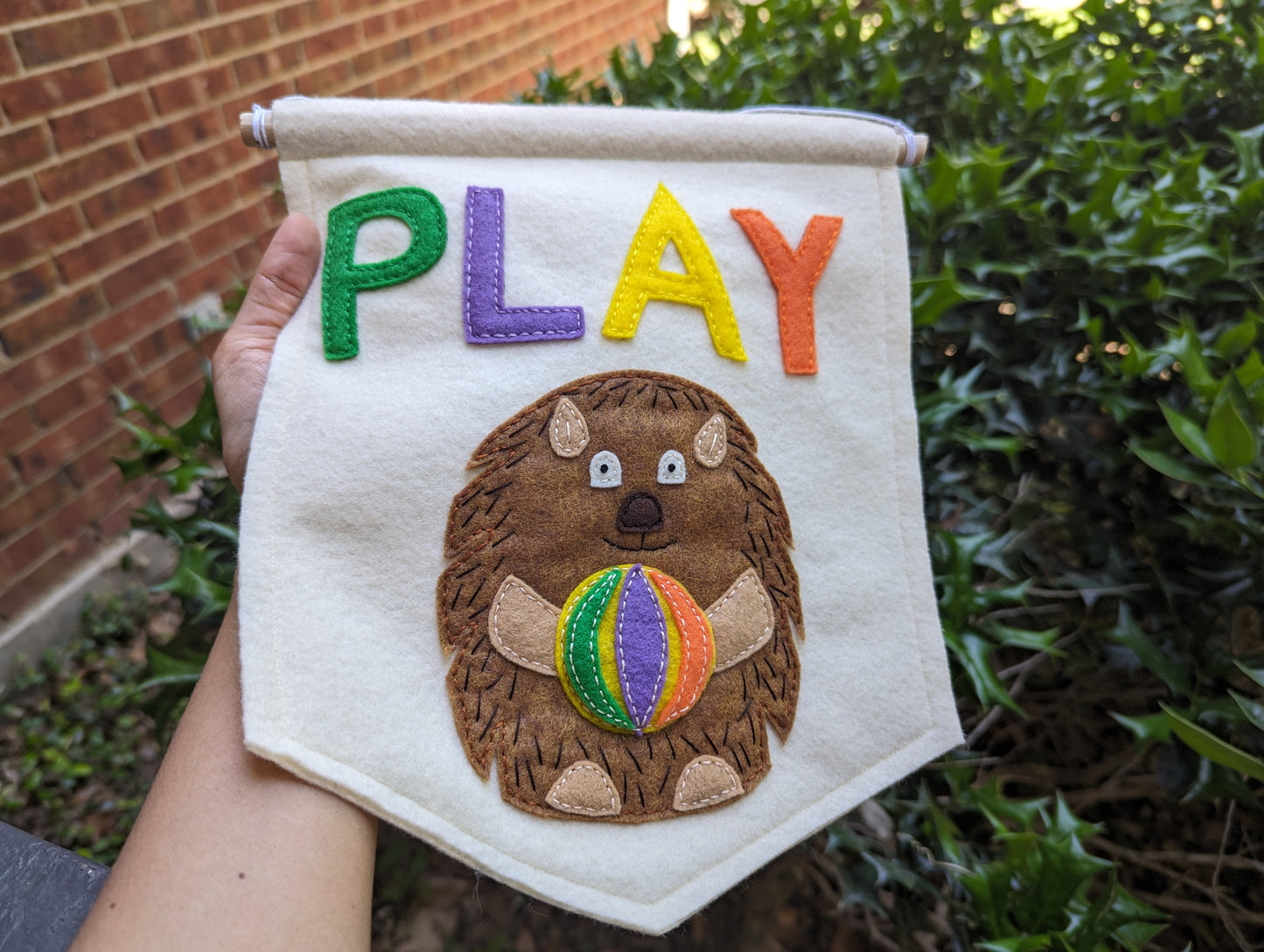 Handmade colorful playroom wall decor | kids room wall hanging