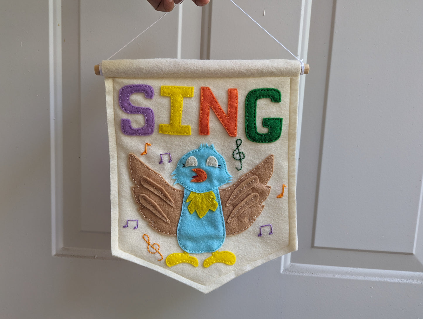 Handmade kids room wall decor | colorful wall hanging