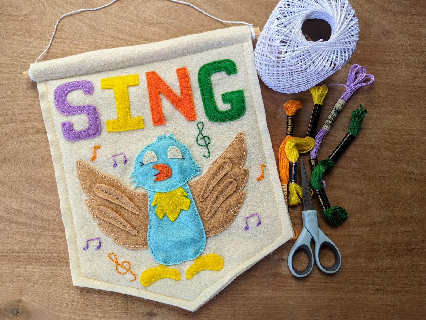 Handmade kids room wall decor | colorful wall hanging