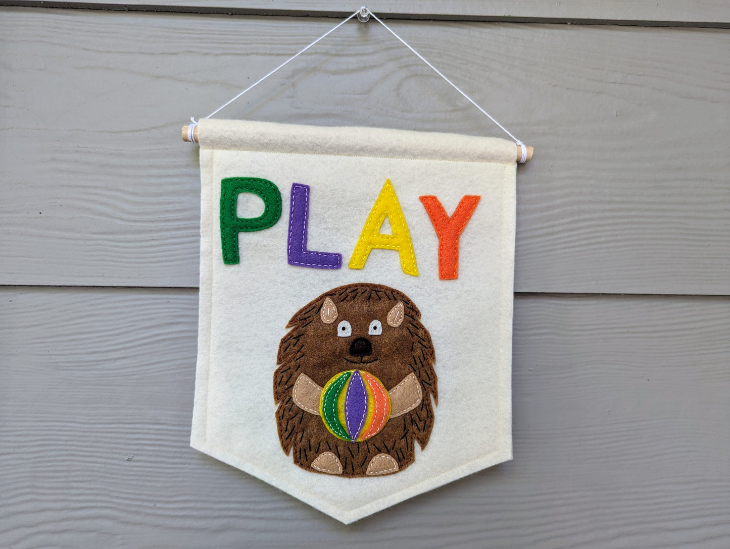 Handmade colorful playroom wall decor | kids room wall hanging
