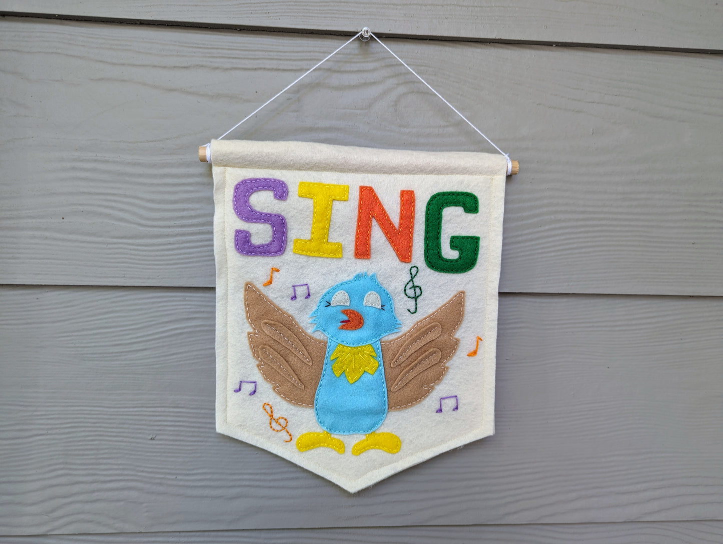 Handmade kids room wall decor | colorful wall hanging