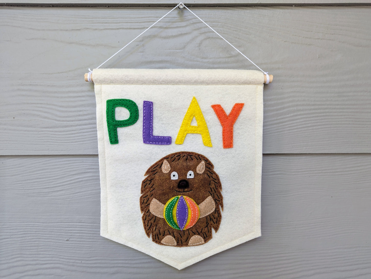 Handmade colorful playroom wall decor | kids room wall hanging