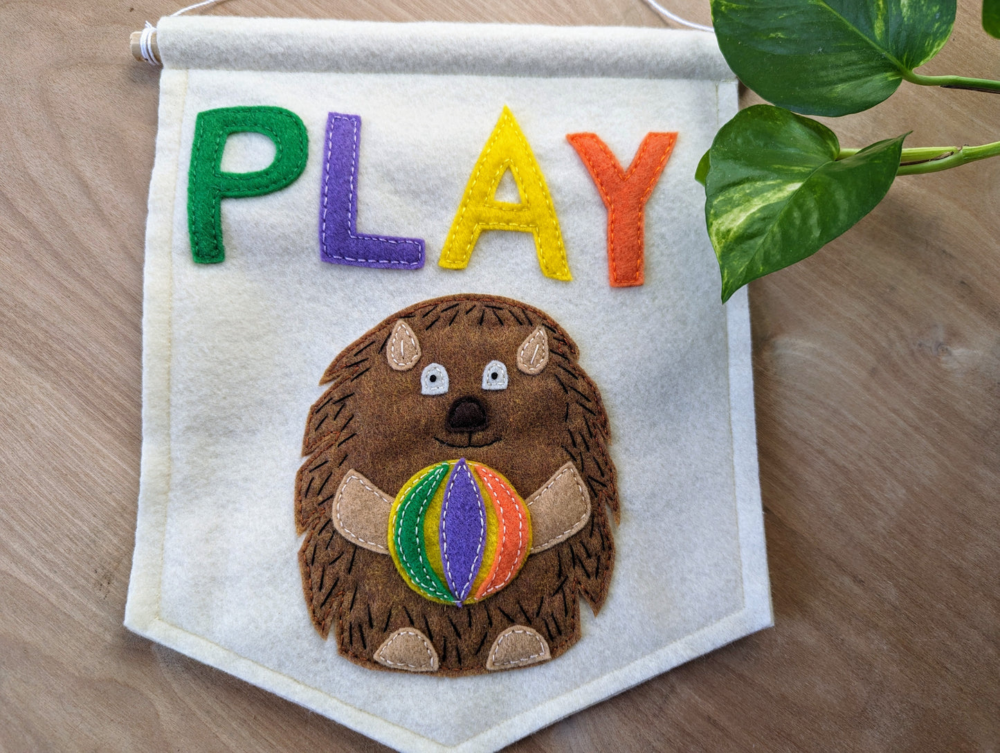 Handmade colorful playroom wall decor | kids room wall hanging