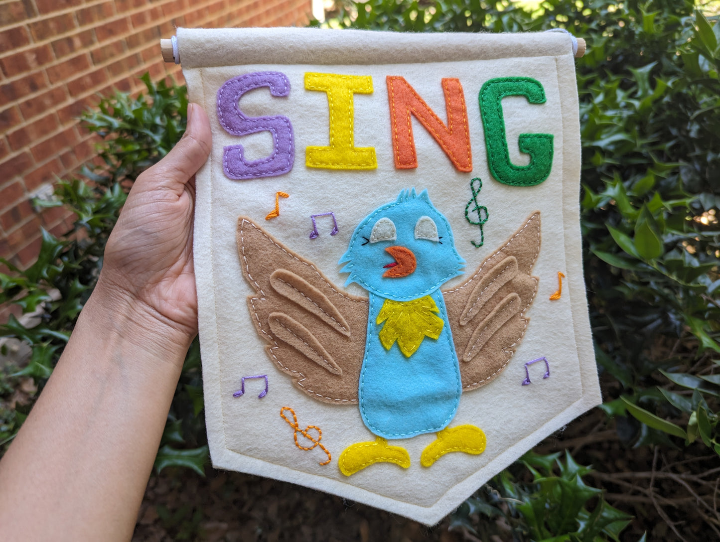 Handmade kids room wall decor | colorful wall hanging