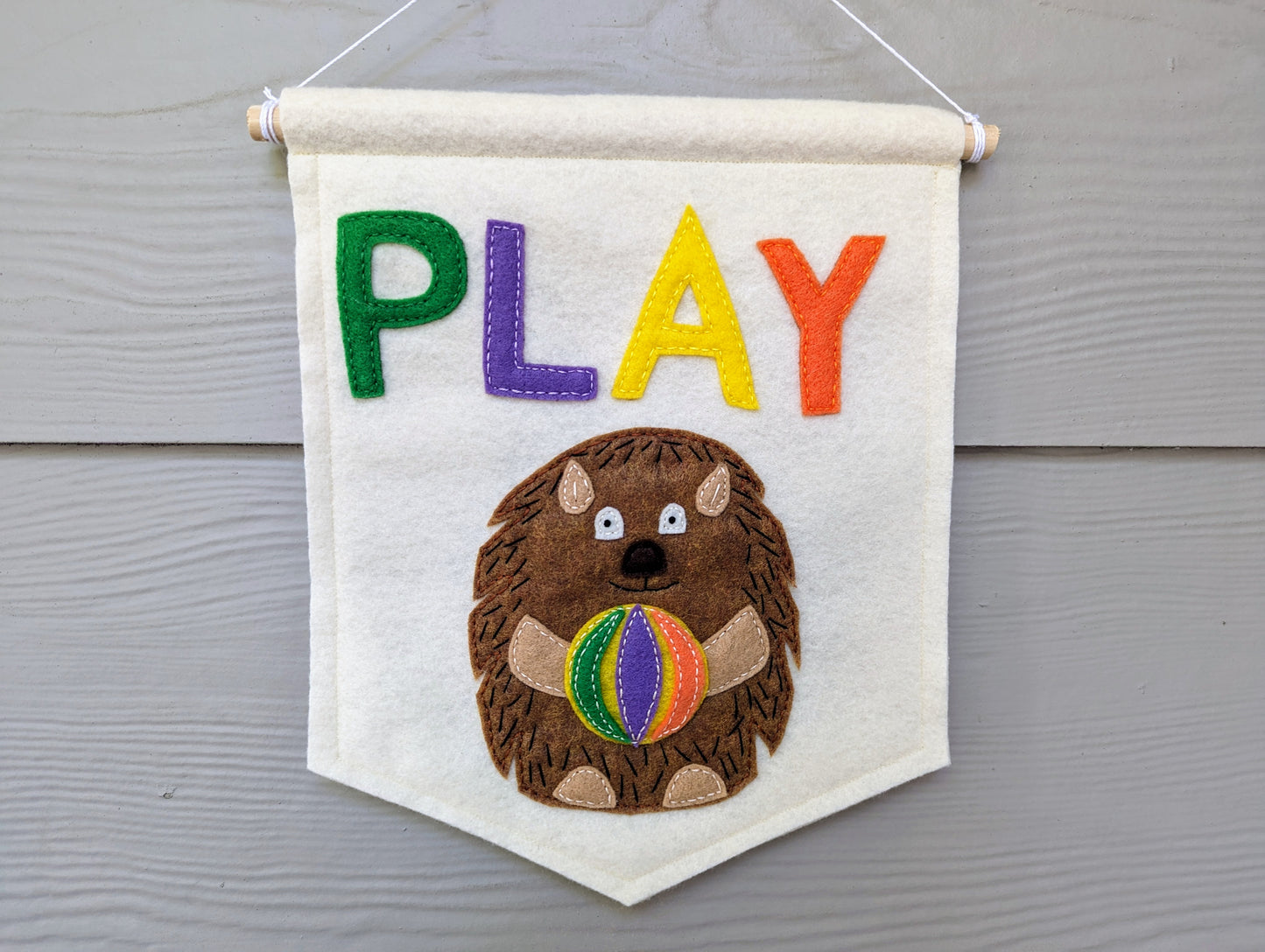 Handmade colorful playroom wall decor | kids room wall hanging