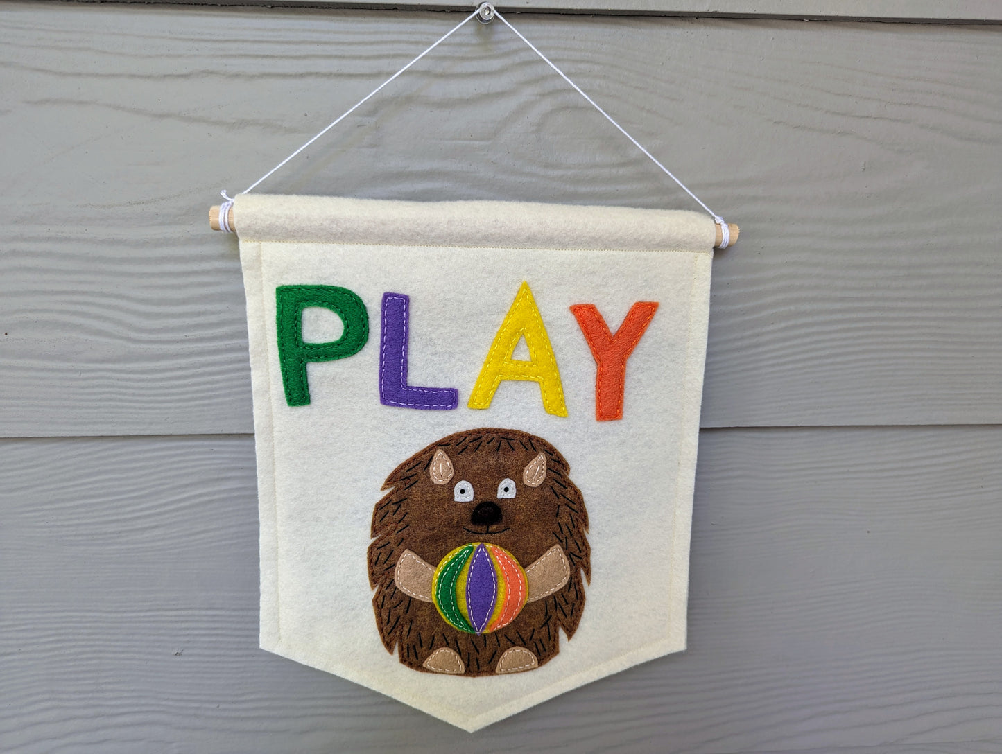 Handmade colorful playroom wall decor | kids room wall hanging