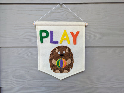 Handmade colorful playroom wall decor | kids room wall hanging